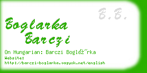 boglarka barczi business card